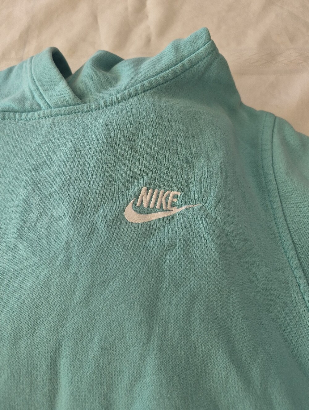 Nike Kids Aqua Pullover Hoodie with White Swoosh Size XL